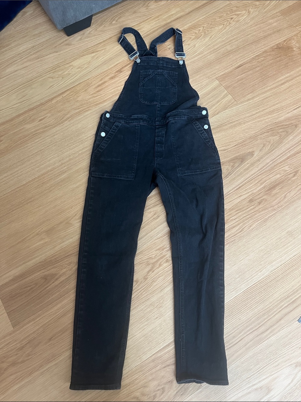 Gap Women’s Slouchy Crop Denim overalls black size M/T